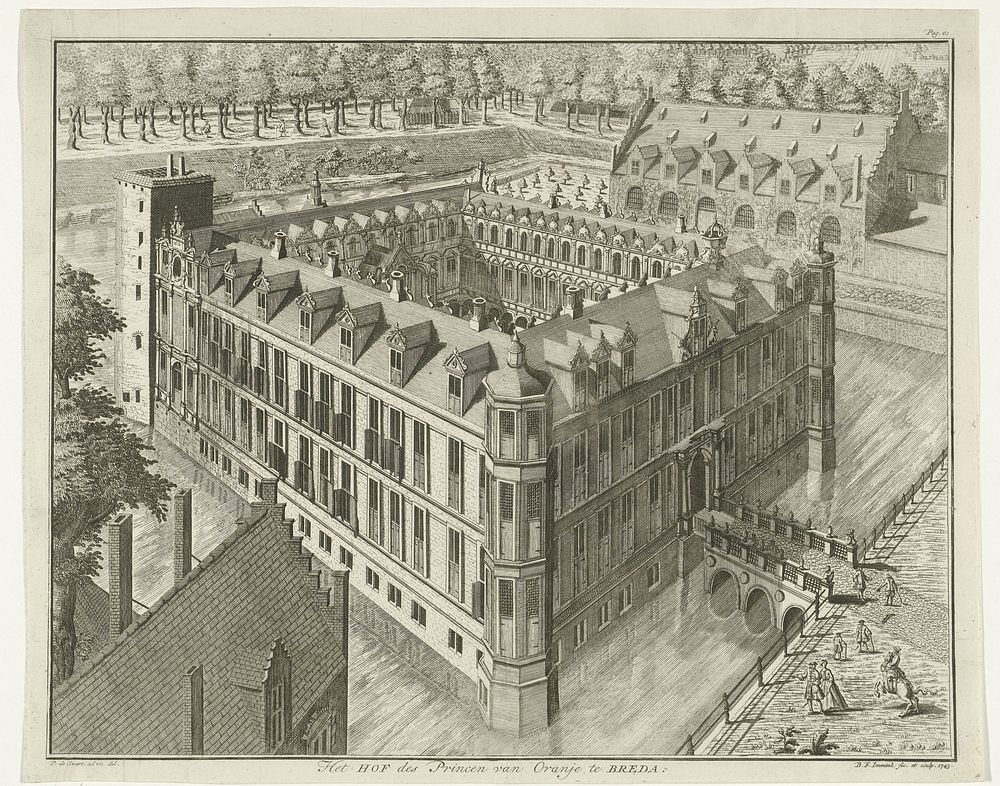 Kasteel van Breda (1743) by B F Immink and Pieter de Swart