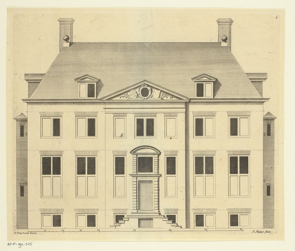 Voorzijde van een huis bij Diepenheim (1674) by Jan Matthysz and Philips Vinckboons II