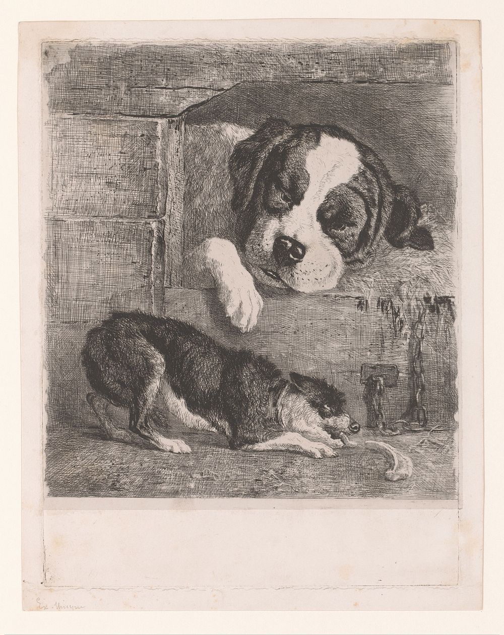 Twee honden (1834 - 1890) by Charles Verlat