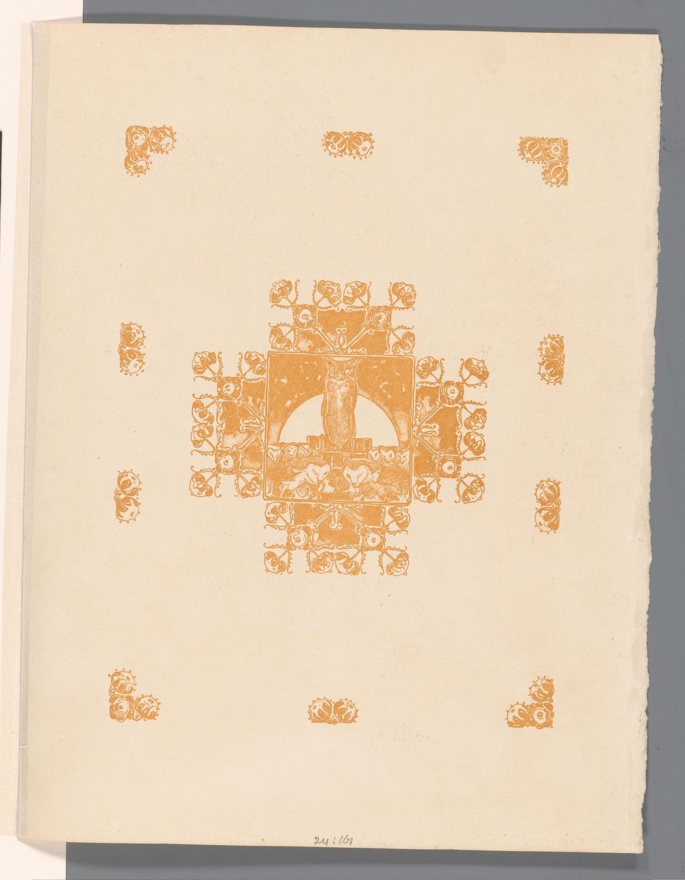 Ornamentiek en uilen (1910) by Bernard Willem Wierink