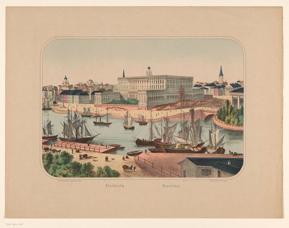 Gezicht op Stockholm (1870 - 1889) by anonymous and Charles Burckhardt