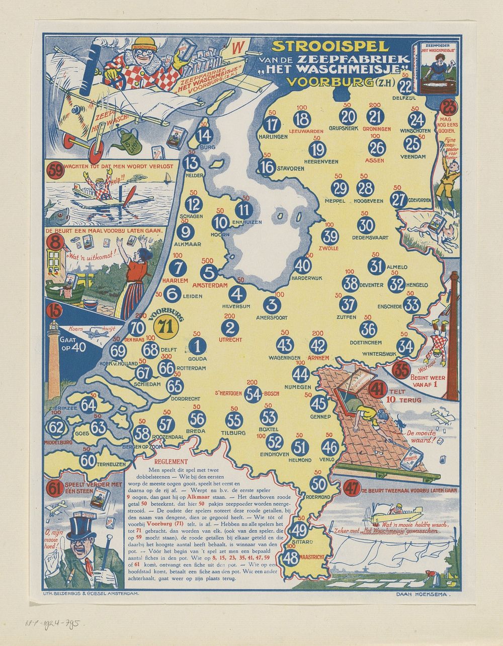 Strooispel van de zeepfabriek "het waschmeisje" Voorburg (1889 - 1924) by Belderbos en Coesel and Daan Hoeksema