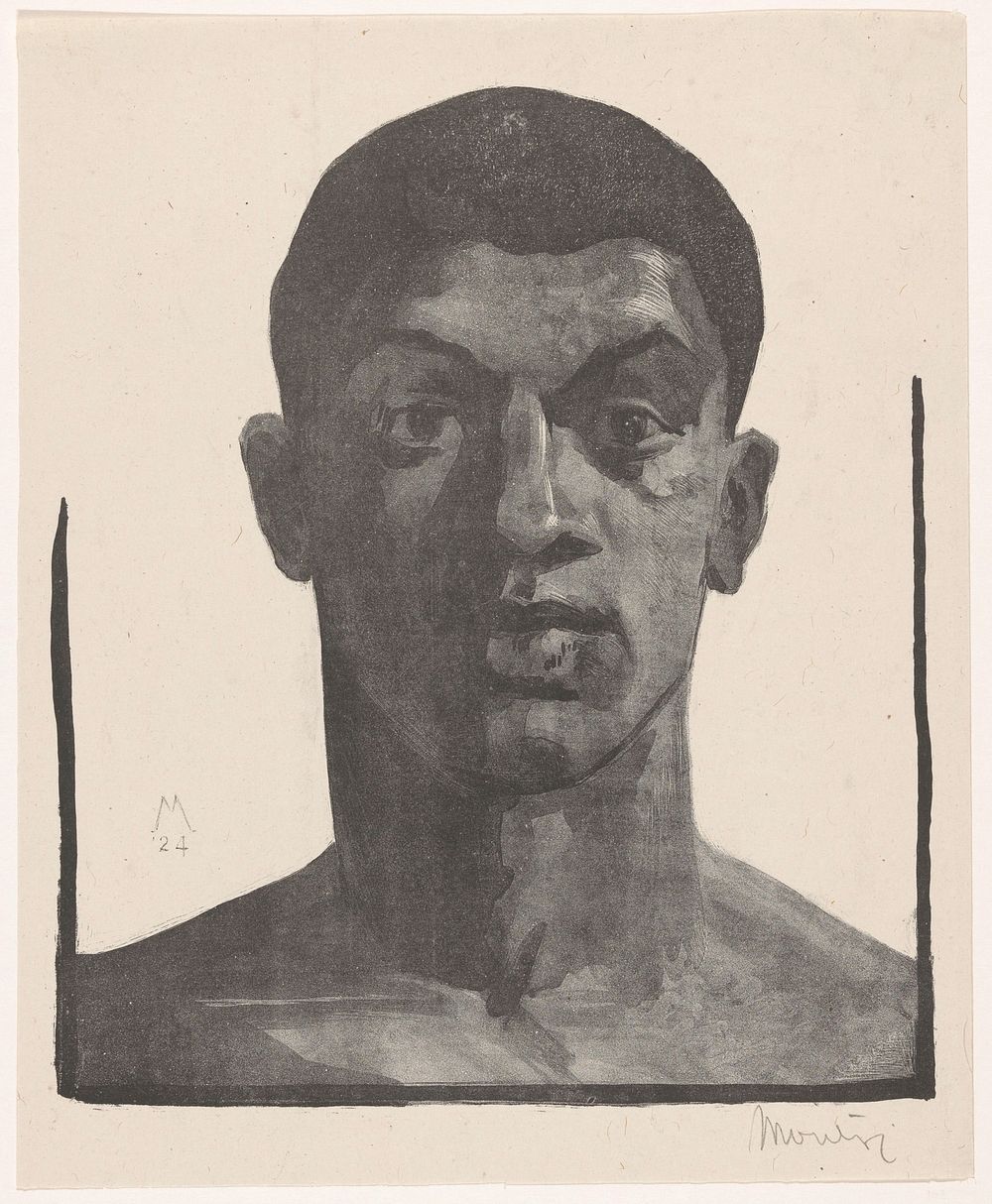 Portret van een onbekende man (1924) by Simon Moulijn