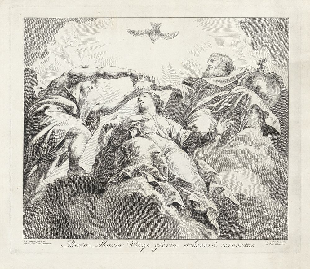 Kroning van Maria (1751) by Jan Punt, Jacob de Wit, Jacob de Wit, Peter Paul Rubens and Jan Punt