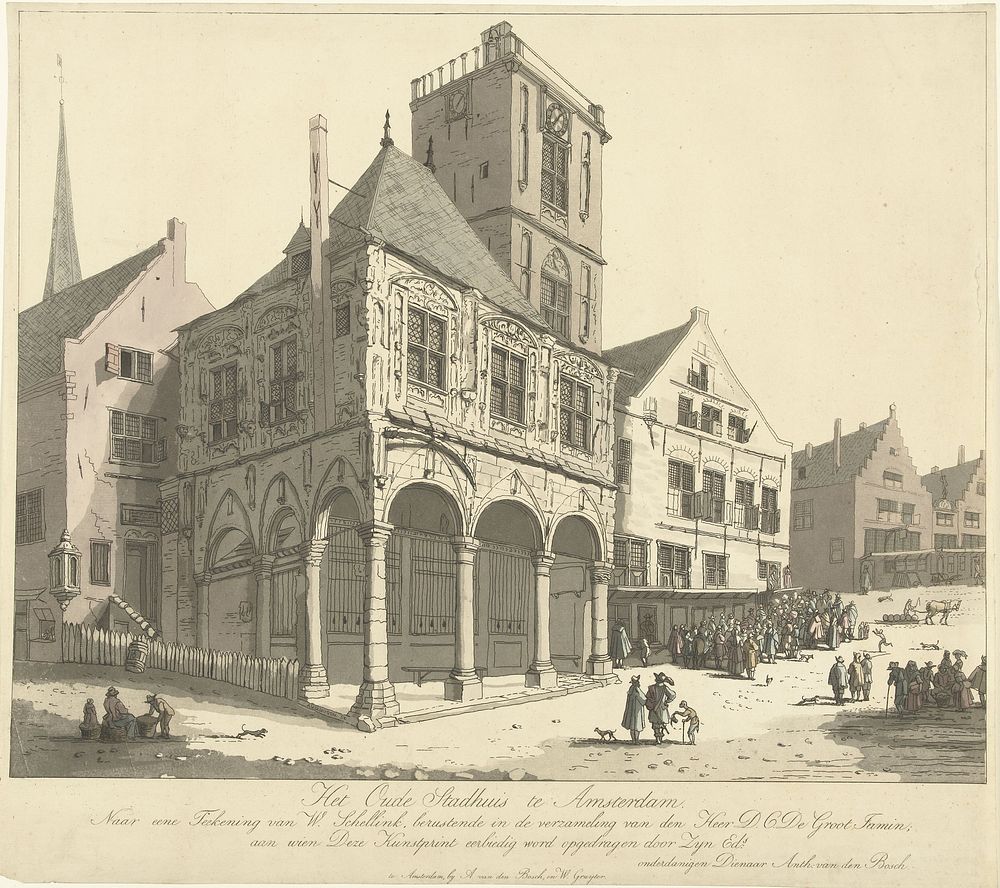Het Oude Stadhuis van Amsterdam (1778 - 1838) by Anthonie van den Bos, Willem Schellinks, W Gruyter, D C de Groot Jamin and…