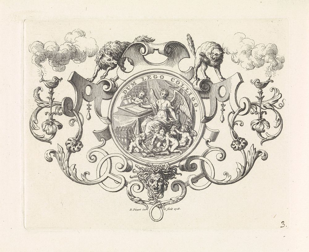 Medaillon met de personificatie van Geschiedenis (1718) by Bernard Picart and Bernard Picart