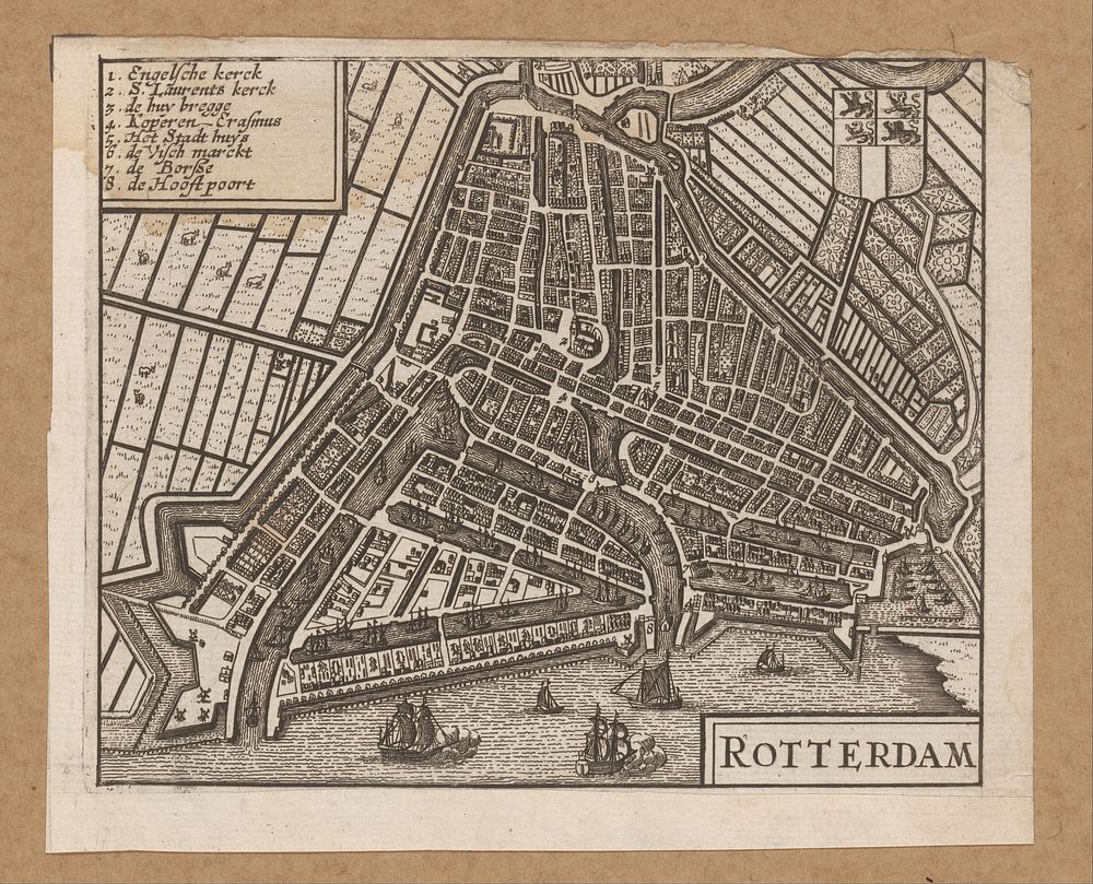 Plattegrond van Rotterdam (1650 - 1700) by anonymous