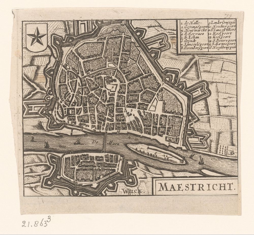 Plattegrond van Maastricht (1660 - 1662) by anonymous and Jacob van Meurs