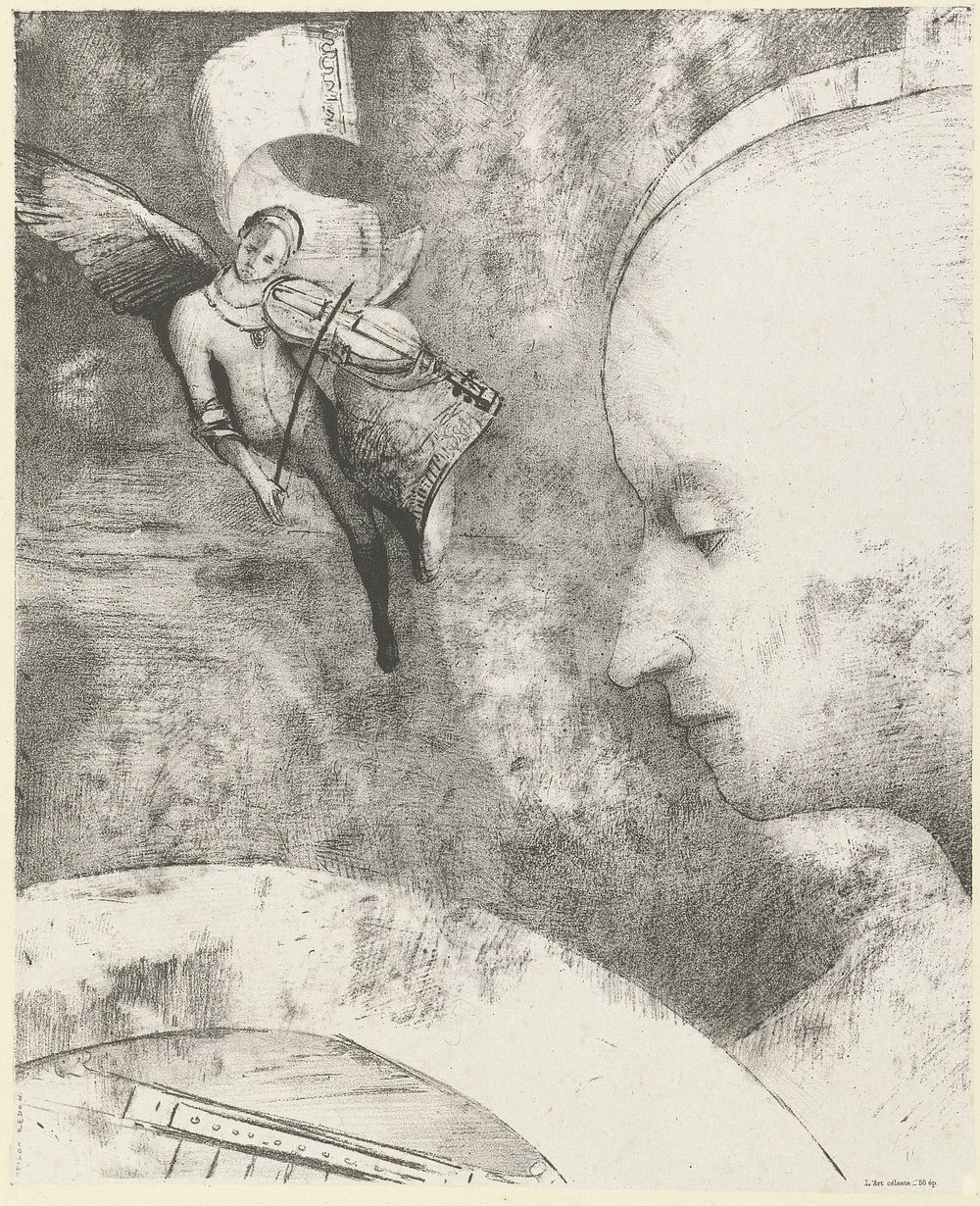 Hemelse kunst (1894) by Odilon Redon and Furstein