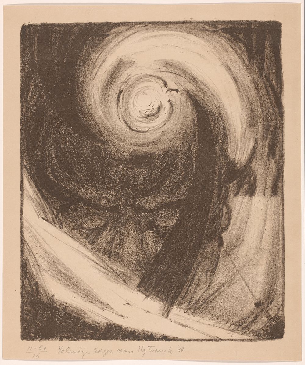 Abstracte compositie (1918) by Valentijn Edgar Van Uytvanck
