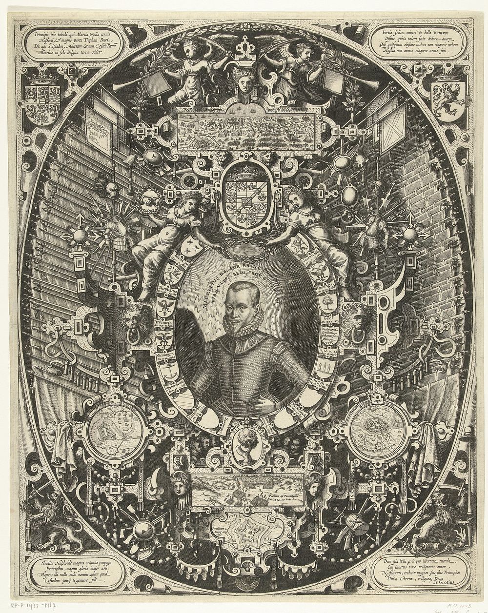 Allegorisch portret van prins Maurits, 1600 (1600) by anonymous and Frans de Groot