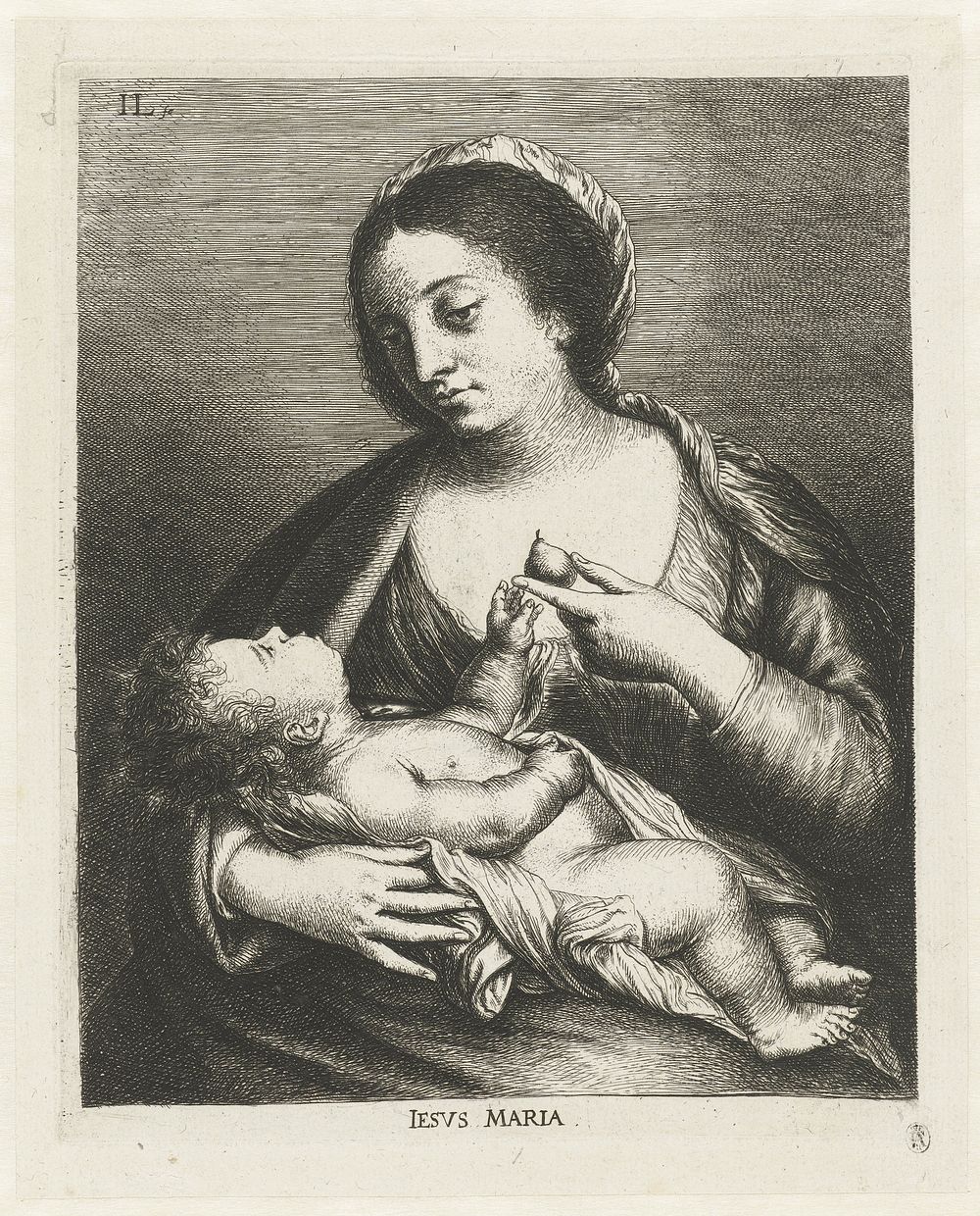 Maria met Kind en een peer (1625 - 1674) by Jan Lievens and Jan Lievens