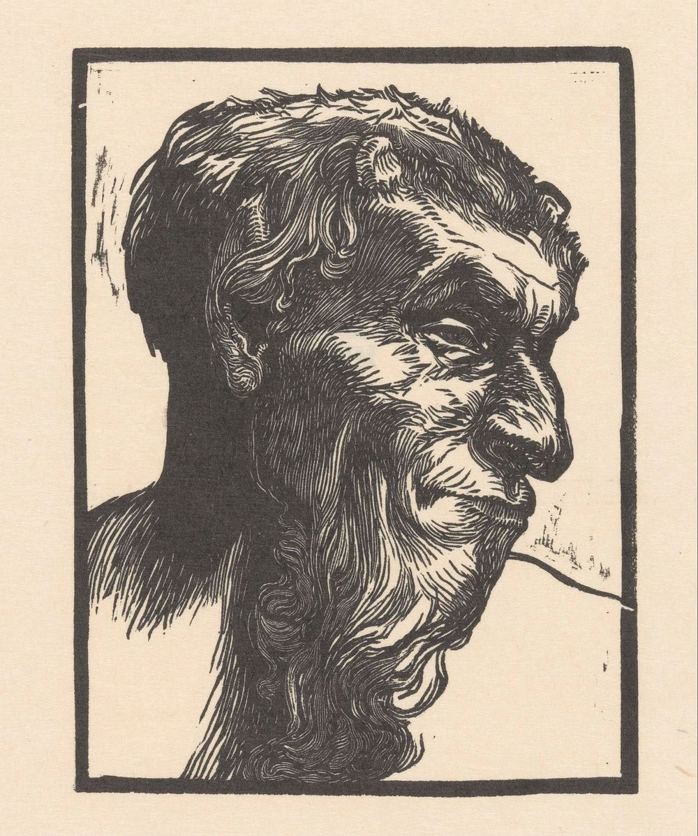 Hoofd van een faun (1881 - 1934) by Johannes Josephus Aarts