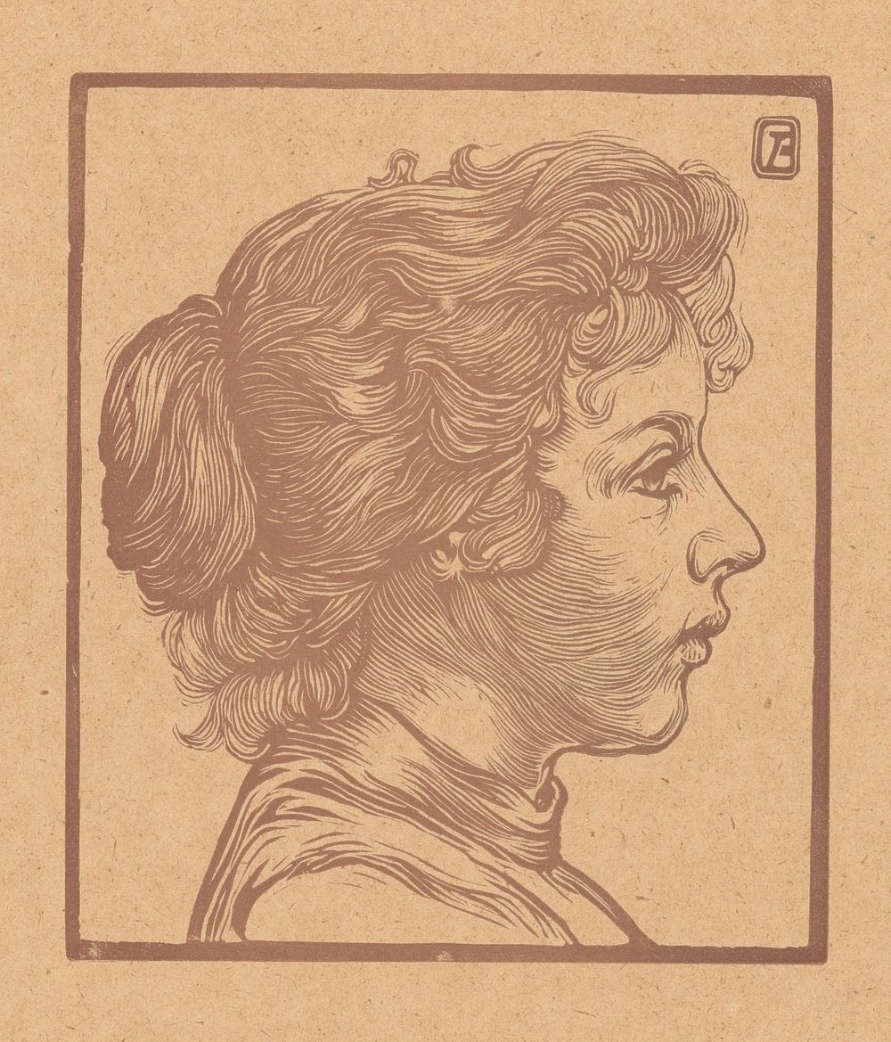 Portret van een onbekende vrouw (1881 - 1934) by Johannes Josephus Aarts