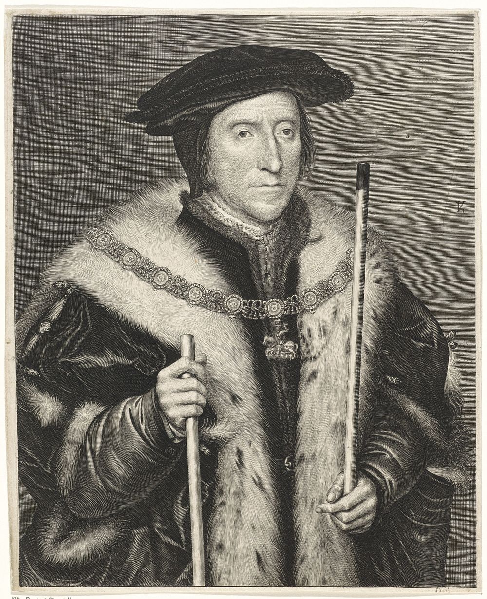 Portret van Thomas Howard, graaf van Norfolk (1624 - 1630) by Lucas Vorsterman I and Hans Holbein II