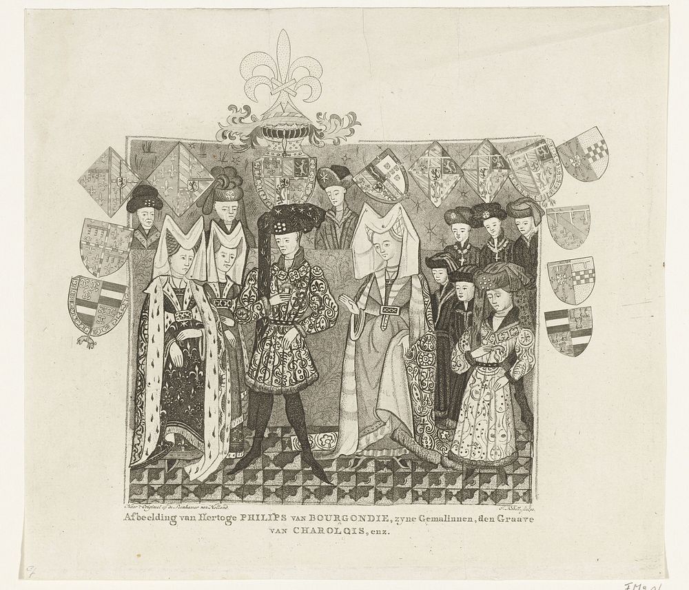 Filips de Goede, hertog van Bourgondië, met gezelschap (1790 - 1791) by Jan Kobell I and Jan Kobell I