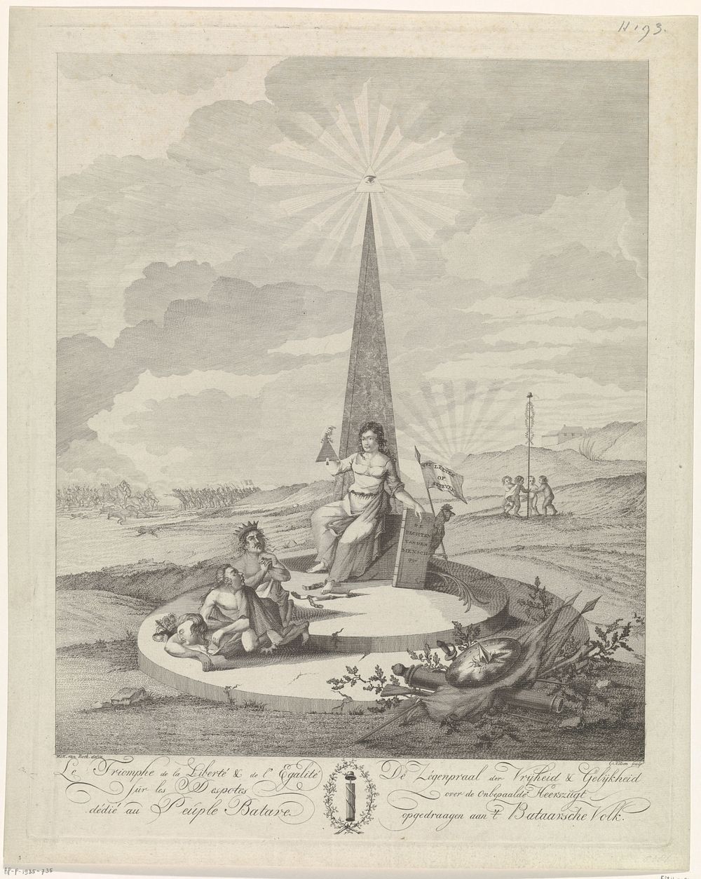 Zegepraal der Vrijheid en Gelijkheid (1795 - 1800) by Govert Kitsen and W H van Bork