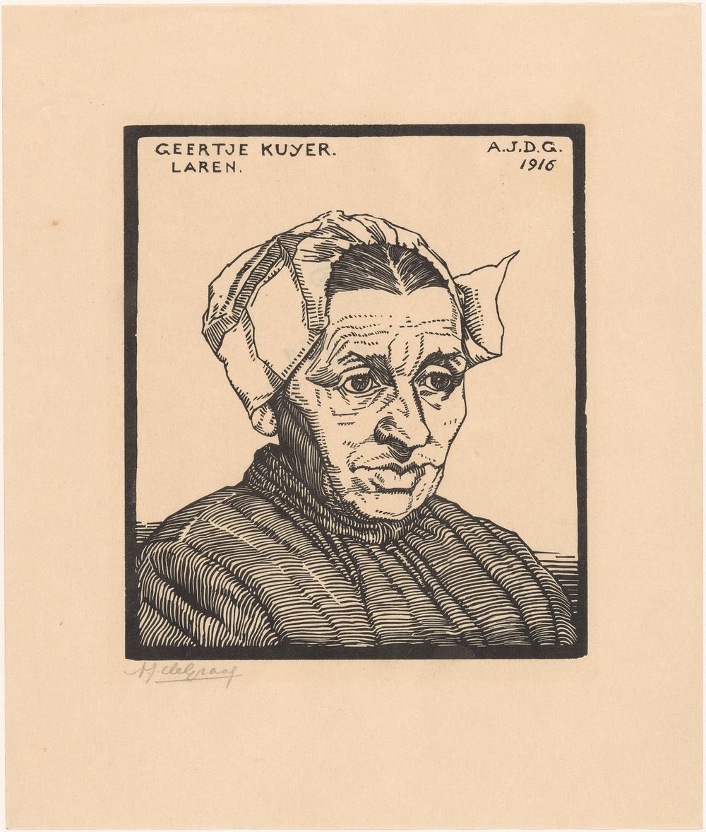 Portret van Geertje Kuijer (1916) by Julie de Graag