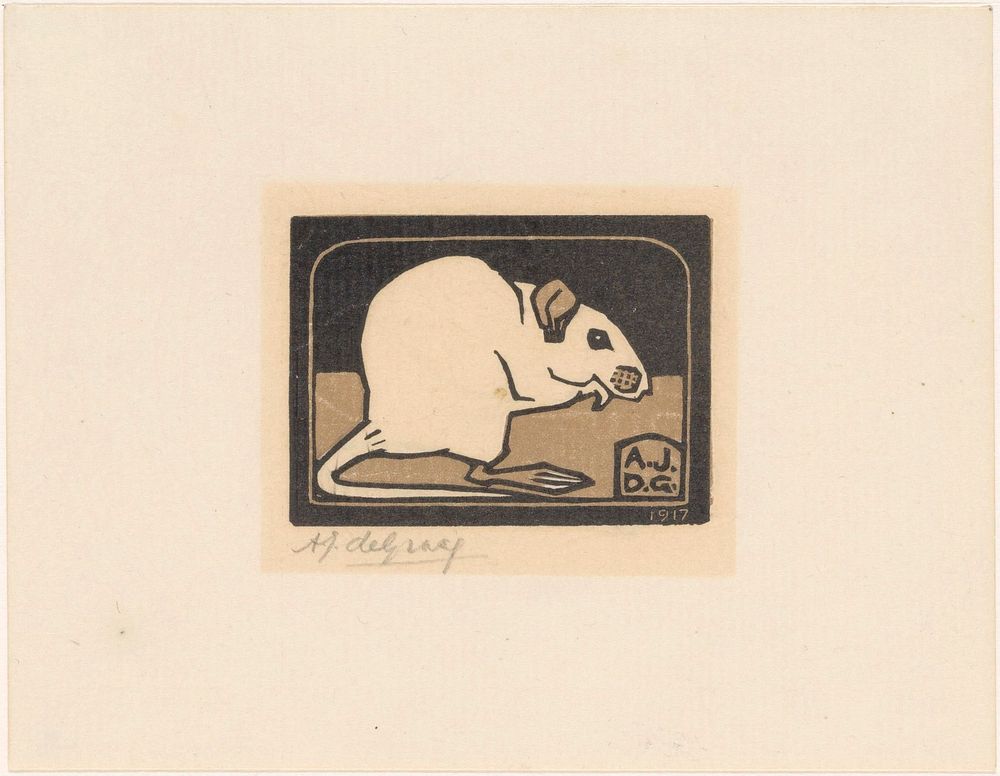 Zittende muis (1917) by Julie de Graag