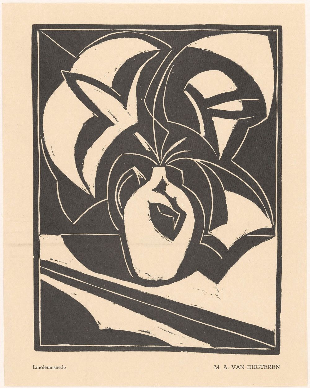 Bloemen in een kruik (1925) by M A van Dugteren