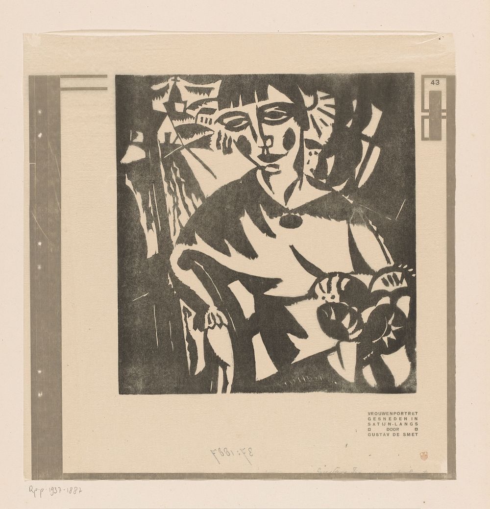 Vrouwenportret (1919) by Gustave De Smet