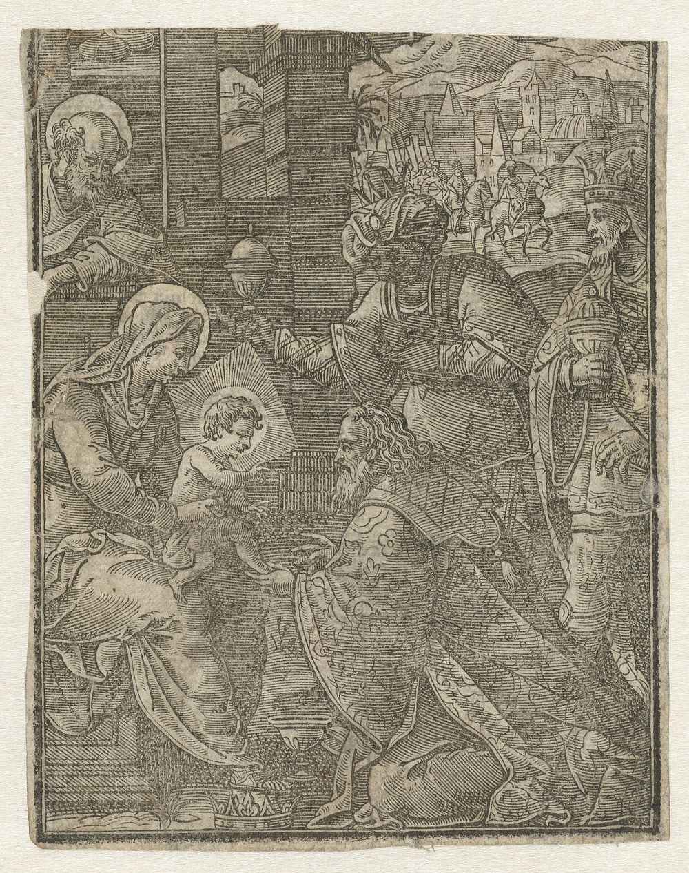 Aanbidding der Koningen (1500 - 1550) by anonymous