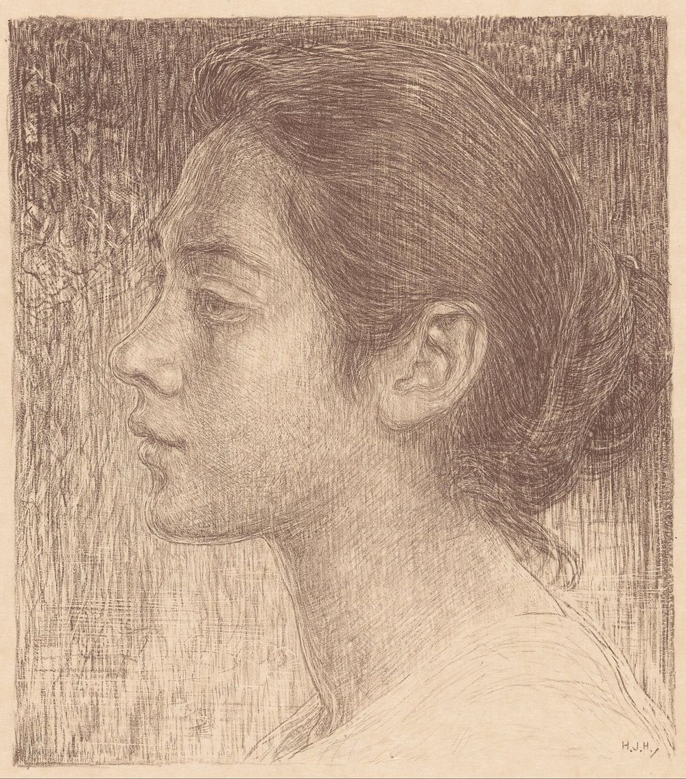 Portret van een onbekende vrouw (1867 - 1928) by Hendrik Johannes Haverman