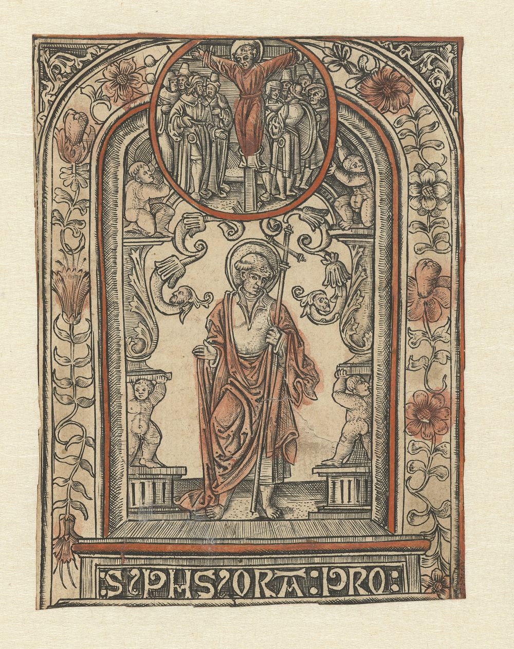 De apostel Philippus en zijn martelaarschap (1510 - 1530) by Allaert Claesz and Monogrammist S 16e eeuw