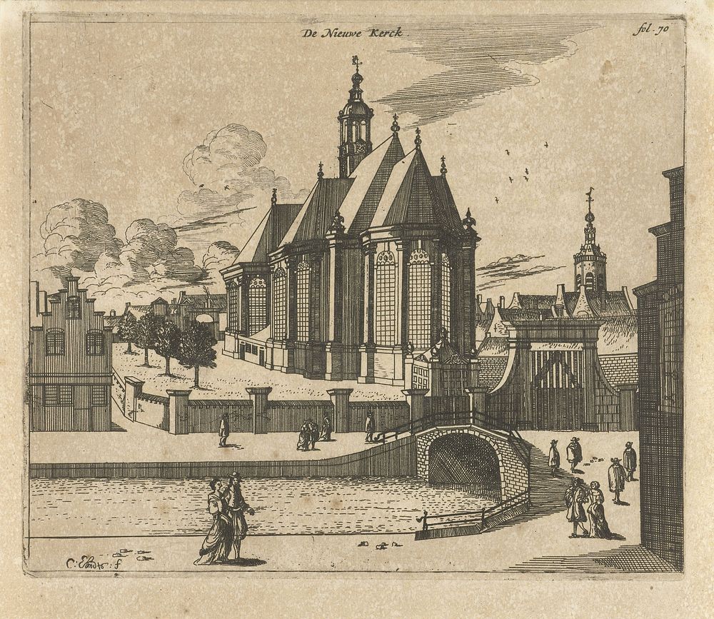 De Nieuwe Kerk te Den Haag (1663 - 1670) by Cornelis Elandts
