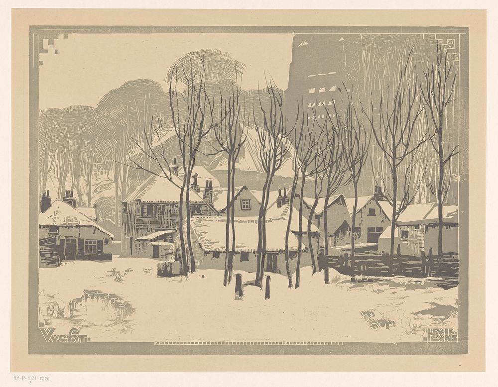 Vught in sneeuw (1891 - 1931) by Huib Luns
