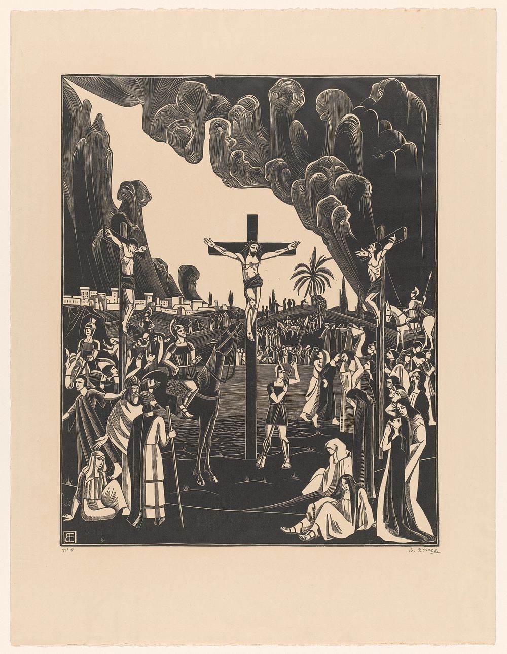 Kruisiging van Christus (c. 1923) by Bernard Essers