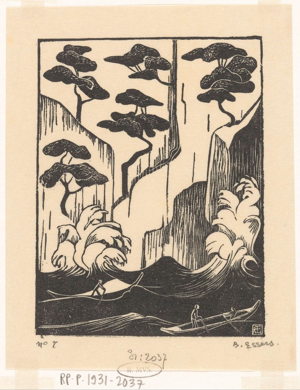 Rotskust bij Santa Margherita Ligure (1926) by Bernard Essers