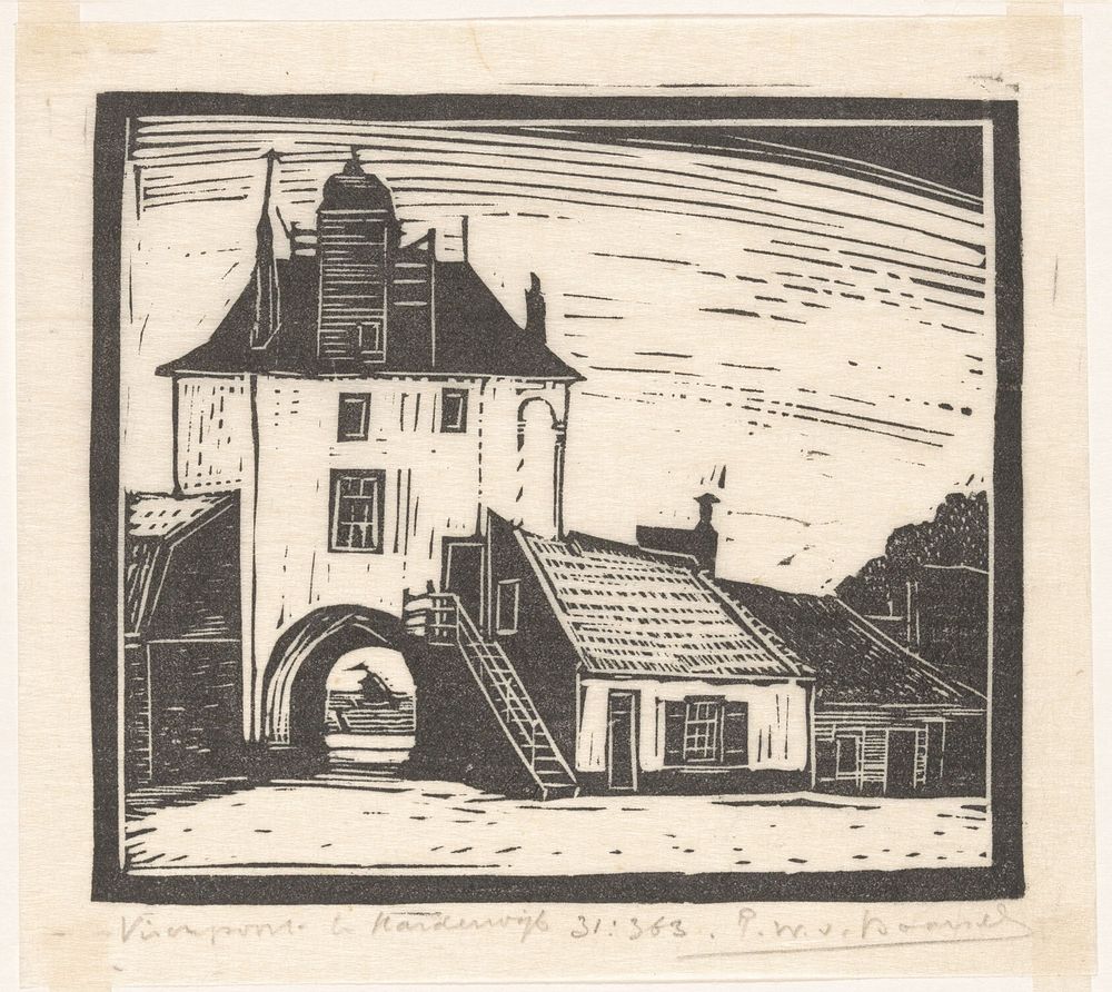 Vischpoort te Harderwijk (c. 1889 - in or before 1931) by Pieter Willem van Baarsel