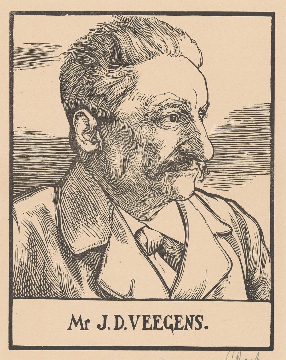 Portret van Mr. J.D. Veegens (1881 - 1931) by Johannes Josephus Aarts