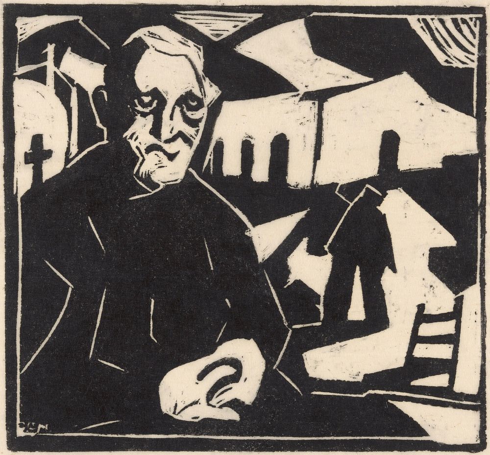 Zittende man (1918) by Maurits de Groot