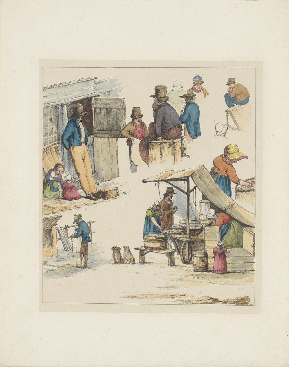 Figuurstudies (tweede blad), 1833 (1833) by Christiaan Andriessen and weduwe L van Hulst and Zoon