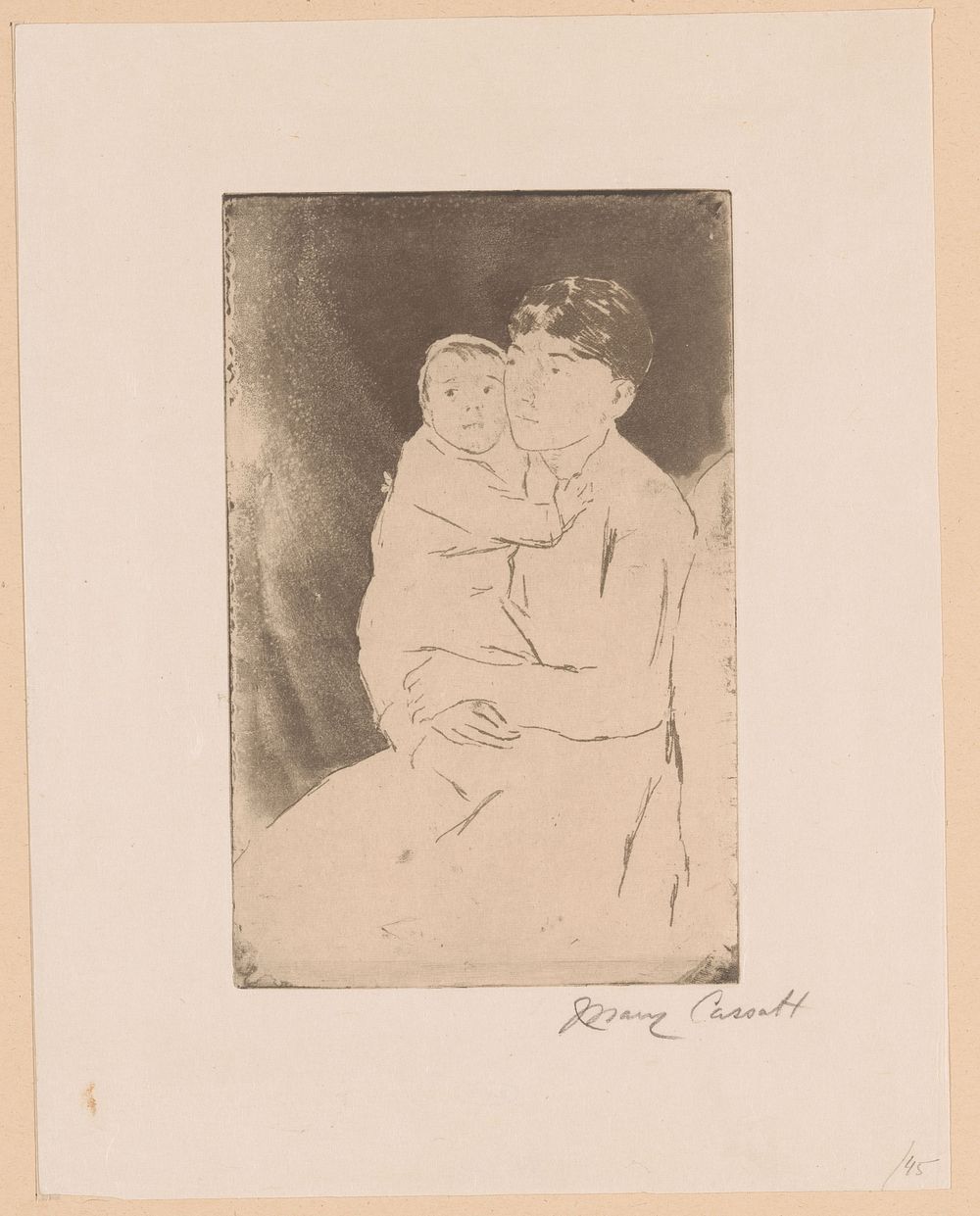 Kindermeisje en baby (c. 1889) by Mary Cassatt
