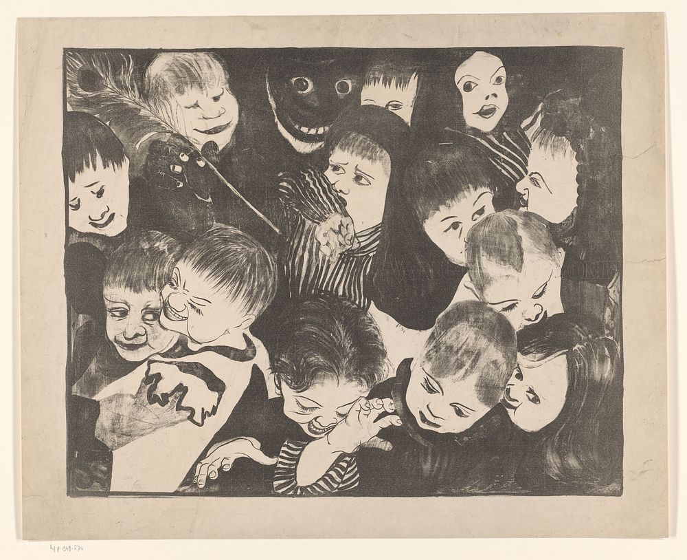 Groep kinderen (1898 - 1946) by Abraham de Miranda