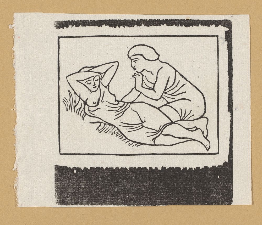 Daphnis aanschouwt de slapende Chloë (1937) by Aristide Maillol