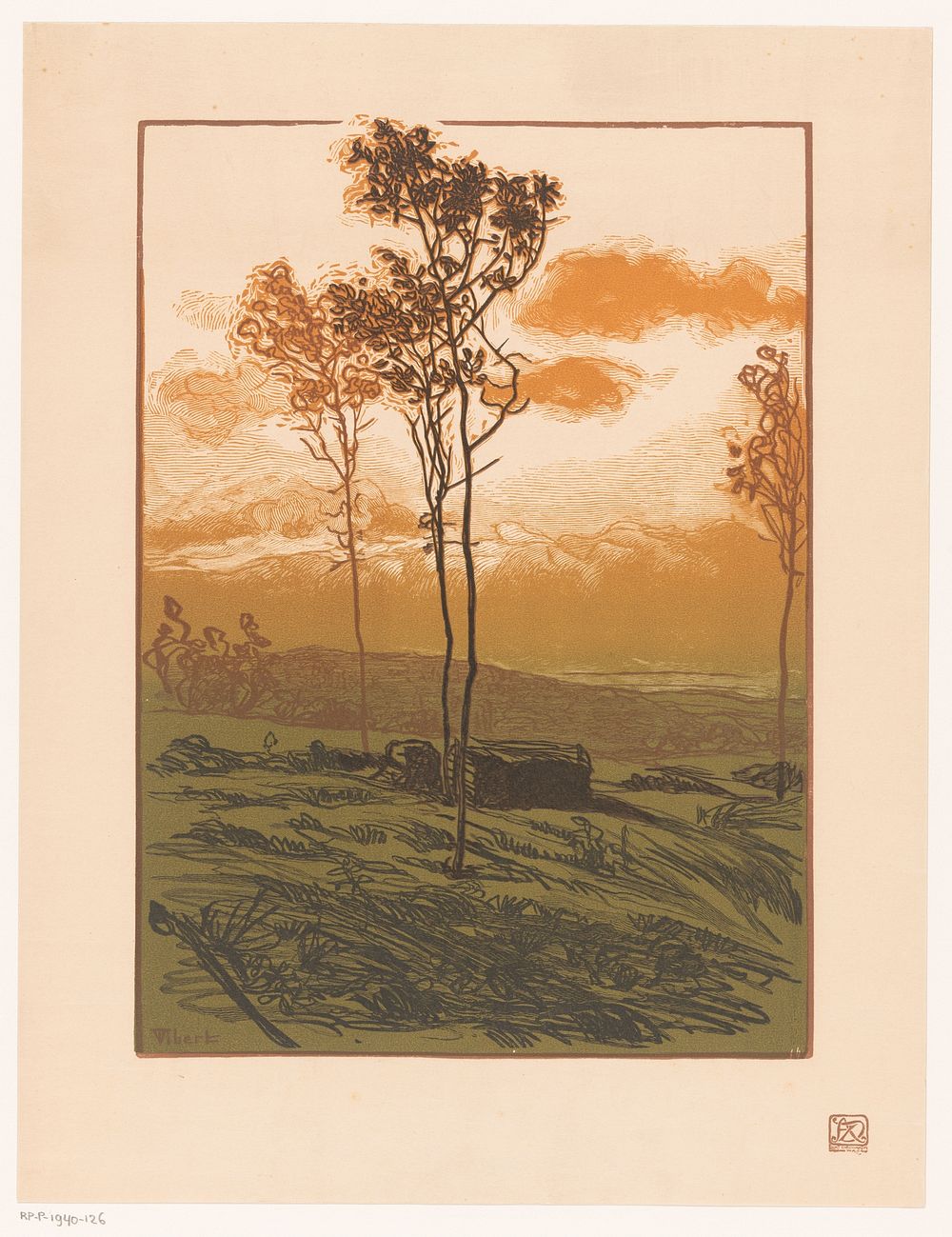 Landschap (1885 - 1937) by Pierre Eugène Vibert
