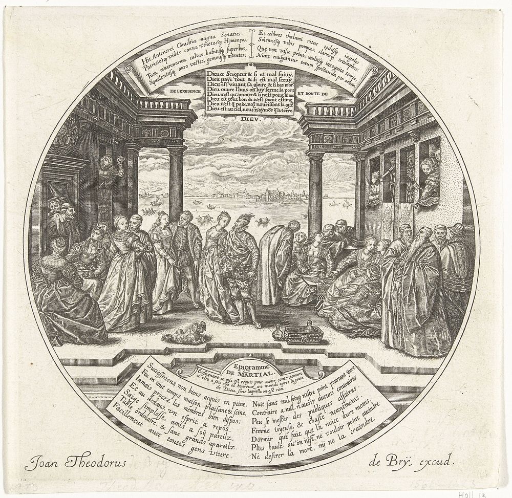 Het Venetiaanse Bal of de bruiloft van Antenor (after 1584 - before 1623) by Johann Theodor de Bry, Hendrick Goltzius…