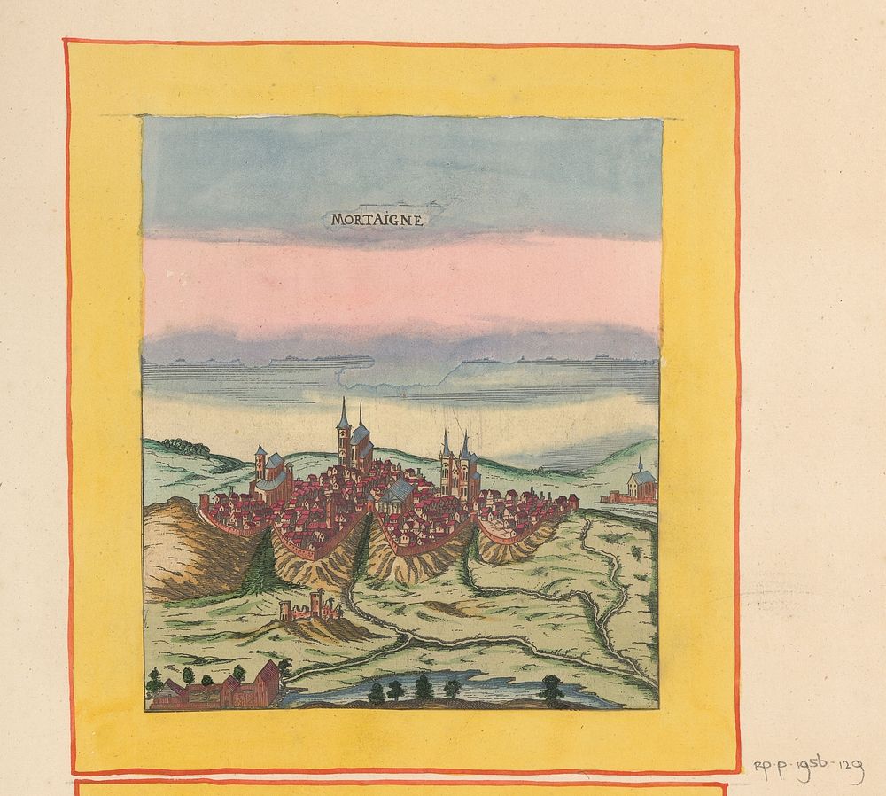 Gezicht op Mortagne-au-Perche (1638) by anonymous, Christophe Tassin, Michel van Lochom and Anna Beeck