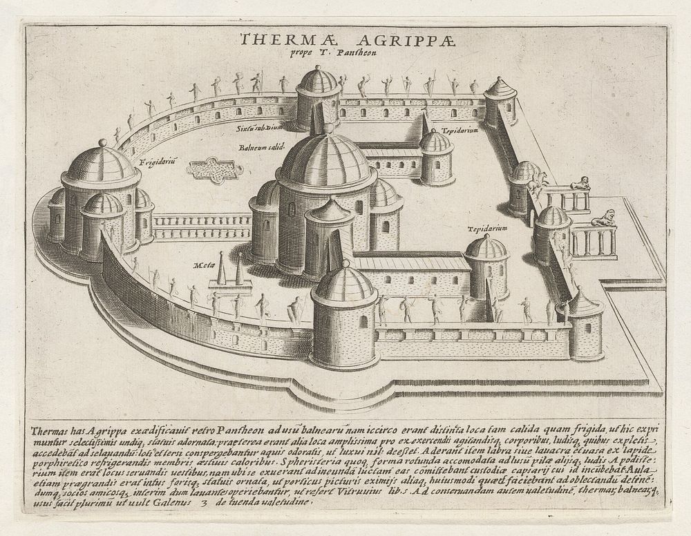 Thermen van Agrippa te Rome (1612 - 1628) by Giacomo Lauro and Giacomo Mascardi