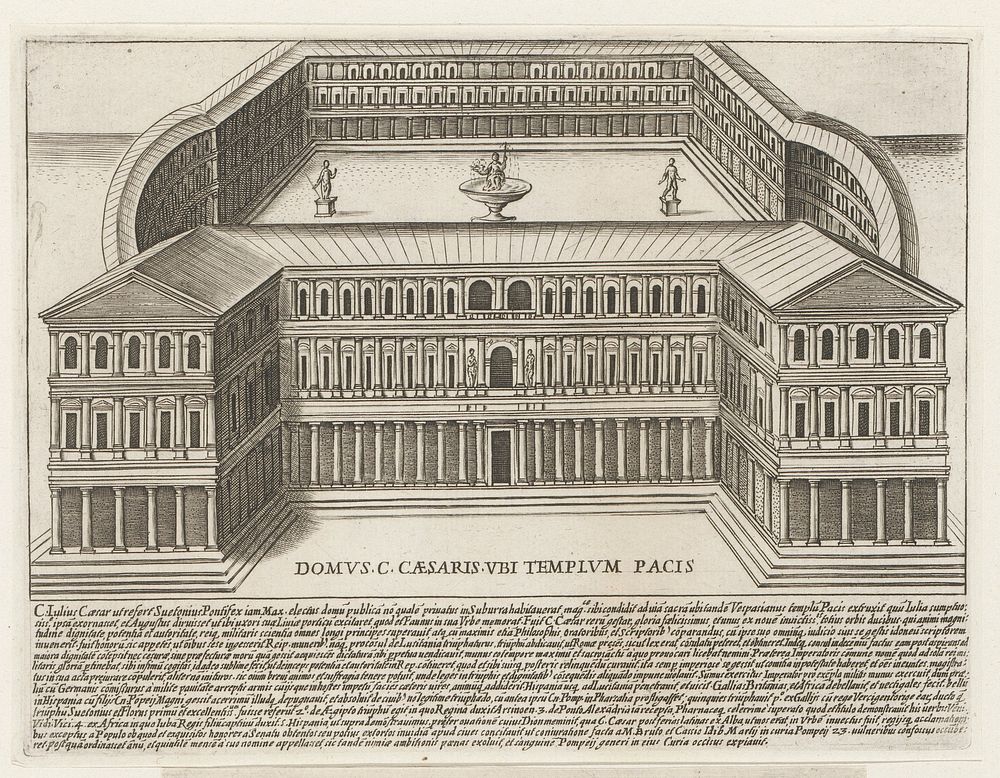 Het huis van C. Cesarius te Rome (1612 - 1628) by Giacomo Lauro and Giacomo Mascardi