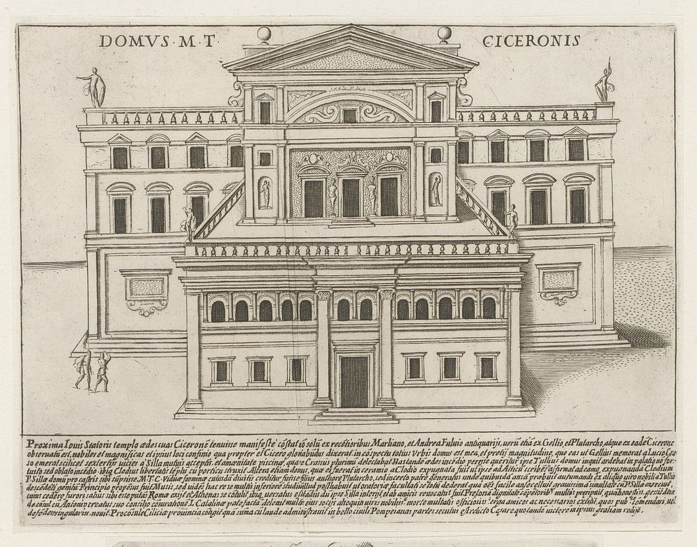 Het huis van Marcus Tullius Cicero (1612 - 1628) by Giacomo Lauro and Giacomo Mascardi