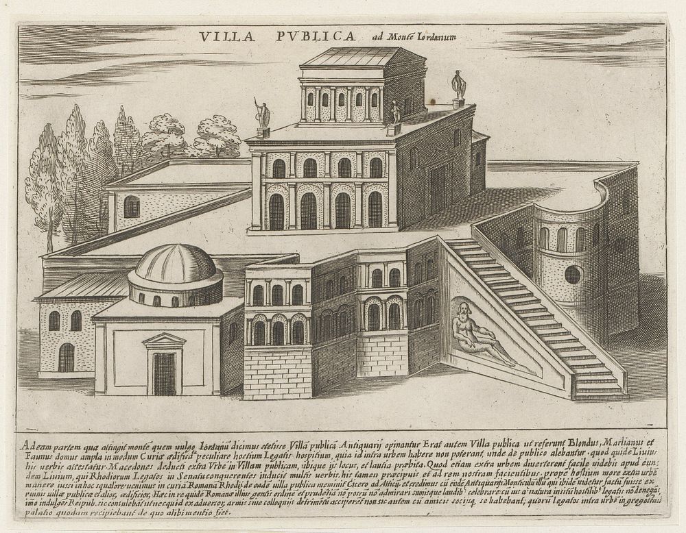 Villa Publica te Rome (1612 - 1628) by Giacomo Lauro and Giacomo Mascardi