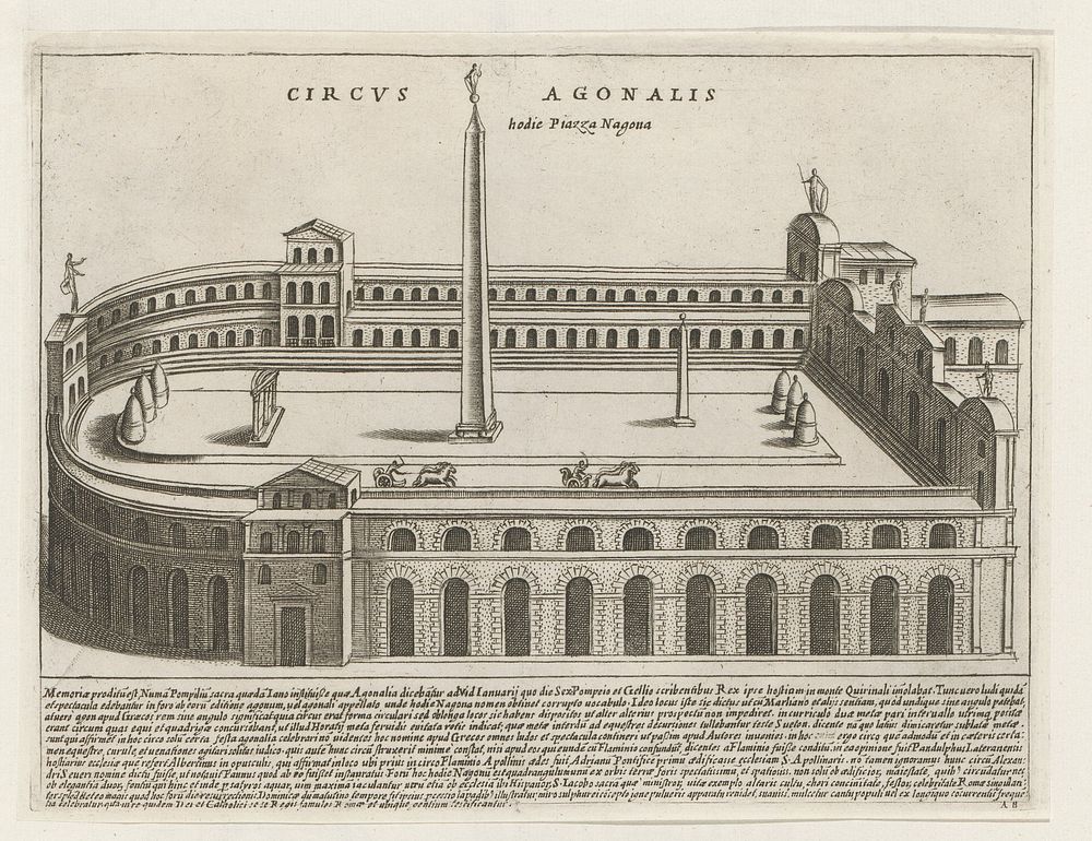 Stadion van Domitianus te Rome (1612 - 1628) by Giacomo Lauro and Giacomo Mascardi