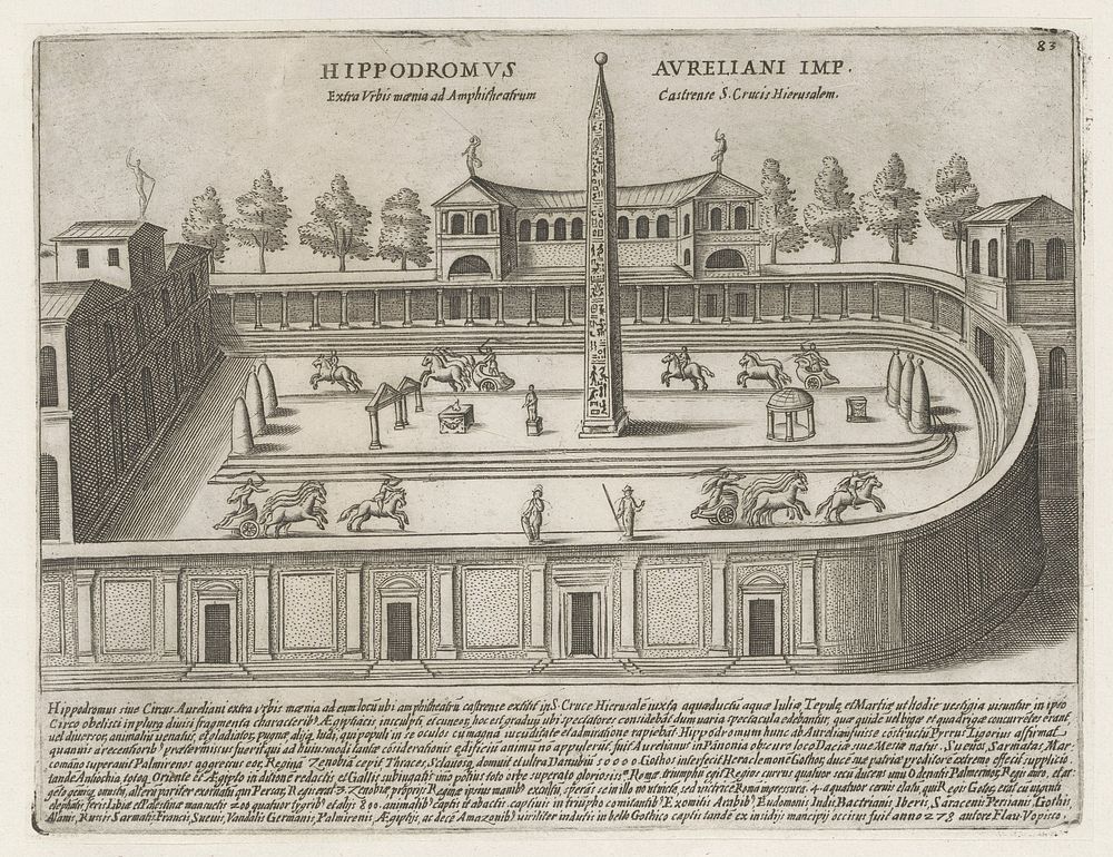 Circus van Aurelianus te Rome (1612 - 1628) by Giacomo Lauro and Giacomo Mascardi
