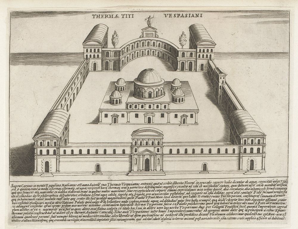 Thermen van Vespasianus te Rome (1612 - 1628) by Giacomo Lauro and Giacomo Mascardi