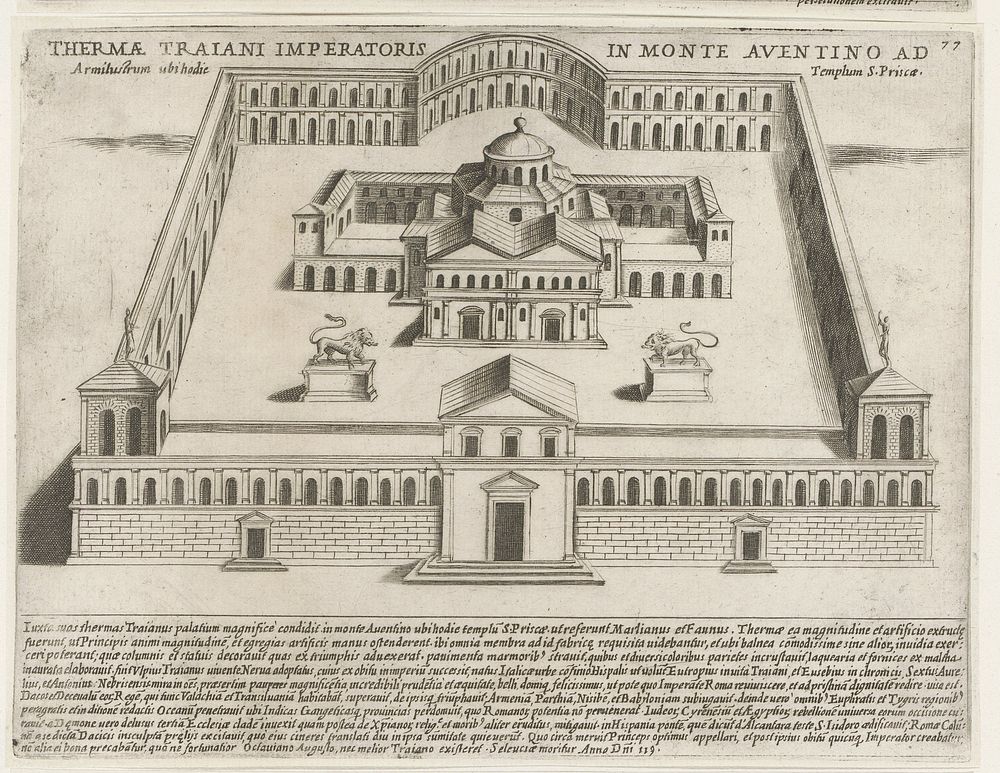 Thermen van Trajanus te Rome (1612 - 1628) by Giacomo Lauro and Giacomo Mascardi